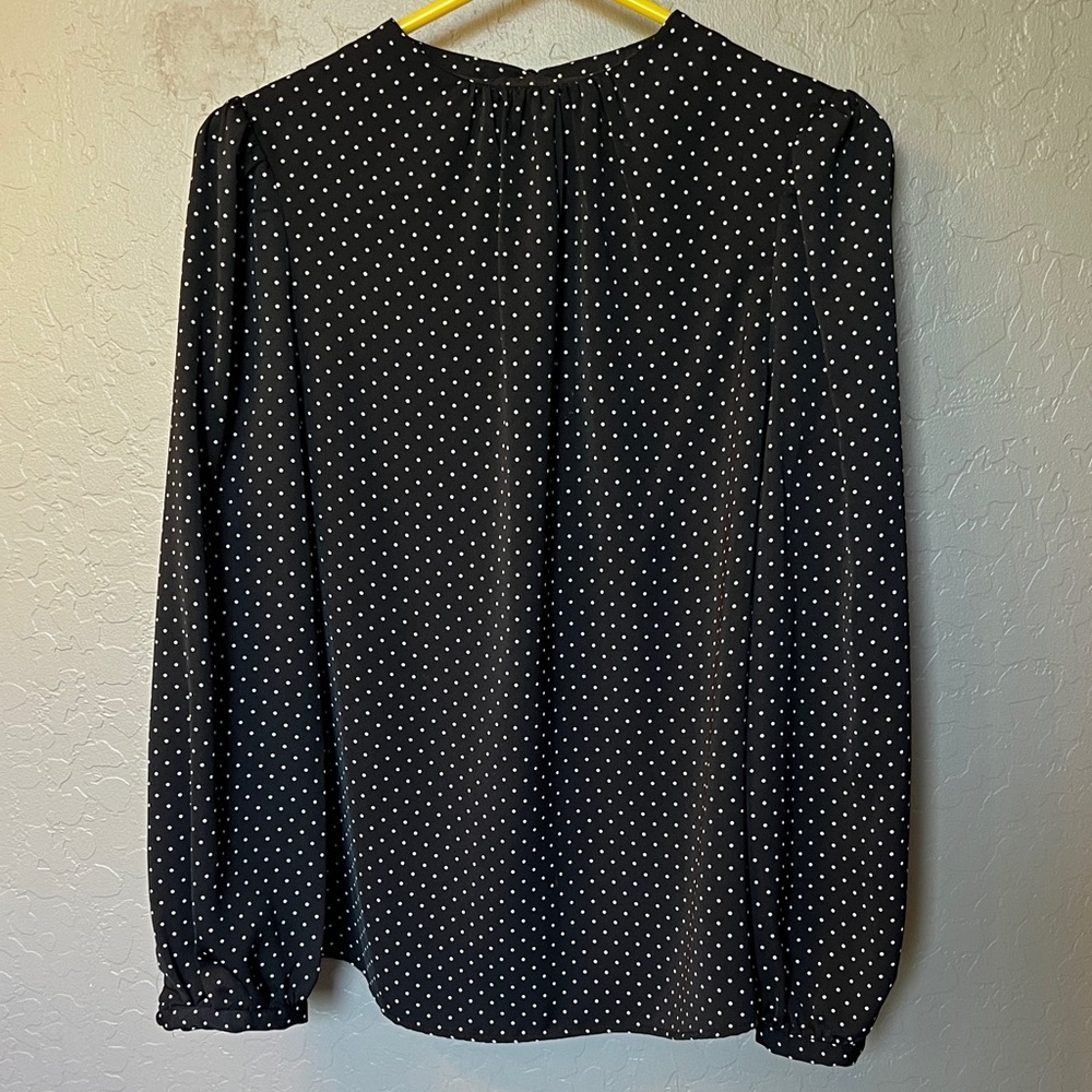 Elegant Black Polka Dot Blouse